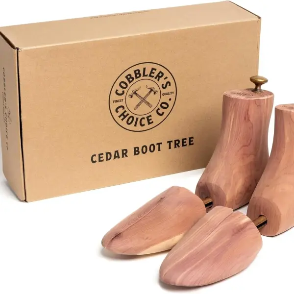 Cobbler's Choice Men's Cedar Boot Tree - All Natural Aromatic Cedar Wood - Premium Construction & Unbeatable Quality
