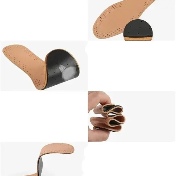 JSEIAJB Thin Breathable Deodorant Leather Insoles Instantly Absorb Sweat Replacement Inner Soles Shoes Insole Pads