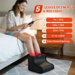 Viconor Red Light Therapy for Feet, Red Light Therapy Shoe Wraps for Feet and Ankle Neuropathy Relief - Portable Infrared Light Therapy Device for Foot & Ankle, Zipper Removable Adjustable Timer