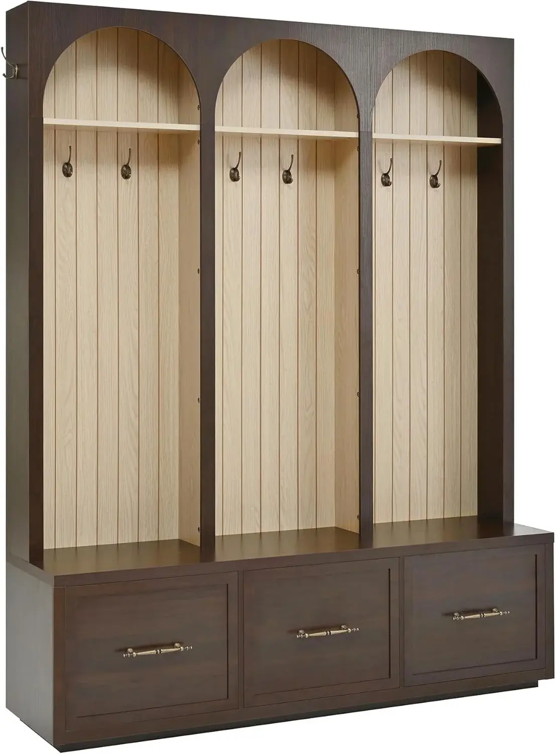 Hall Tree with Bench and Shoe Storage, Entryway Coat Rack with Hooks, Mudroom Bench with Storage and Seating, Clothes Racks for Hanging Closet, Coat Hanger Garment Storage Rack,A-1