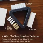 FootFitter Ultimate Shoe Care Kit with Premium Shine Brushes & Suede Tools | Lifts Surface Dirt, Enhances Natural Finish & Helps Maintain Texture on Leather, Nubuck & Other Materials (Made in Germany)