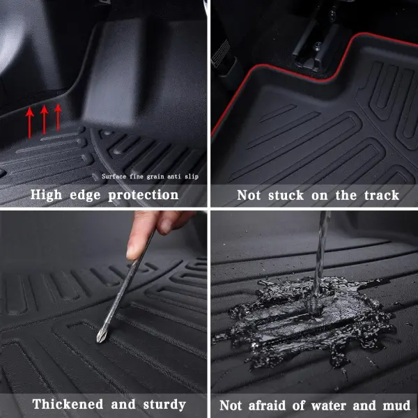Floor Mats & Cargo Liners for 2011-2016 2017 Honda Odyssey, TPE All Weather Protection Car Floor Liners with Trunk Mat & Backrest Mat Accessories
