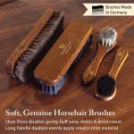 FootFitter Beech Wood Valet Box, Premium Shoe Shine Organizer with Classic Storage for Polish, Brushes, Cloths & Tools