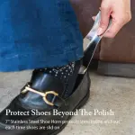 FootFitter Beech Wood Valet Box, Premium Shoe Shine Organizer with Classic Storage for Polish, Brushes, Cloths & Tools