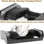 Outdoor Boot Cleaner Brush - Heavy-Duty Powered Scrubbing Brush & Shoe Scraper for Effective Dirt Removal, Suede & Leather Cleaner, Floor Mountable, Essential Outdoor Gear