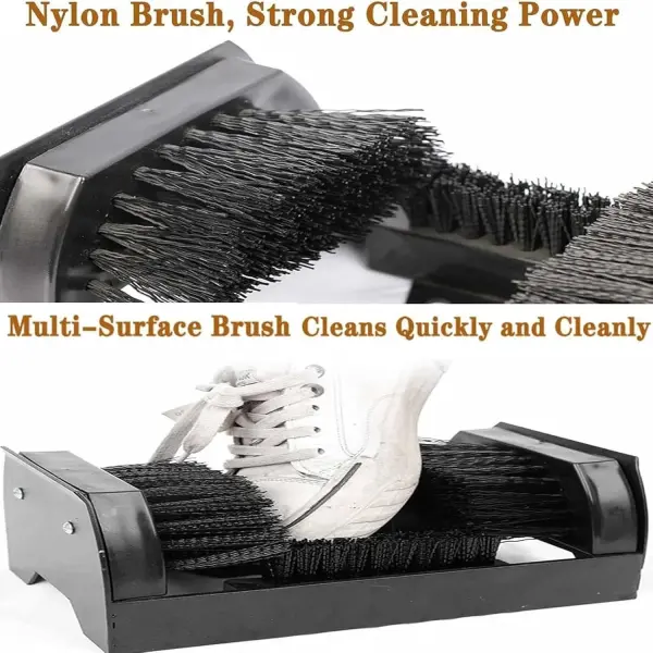 Outdoor Boot Cleaner Brush - Heavy-Duty Powered Scrubbing Brush & Shoe Scraper for Effective Dirt Removal, Suede & Leather Cleaner, Floor Mountable, Essential Outdoor Gear