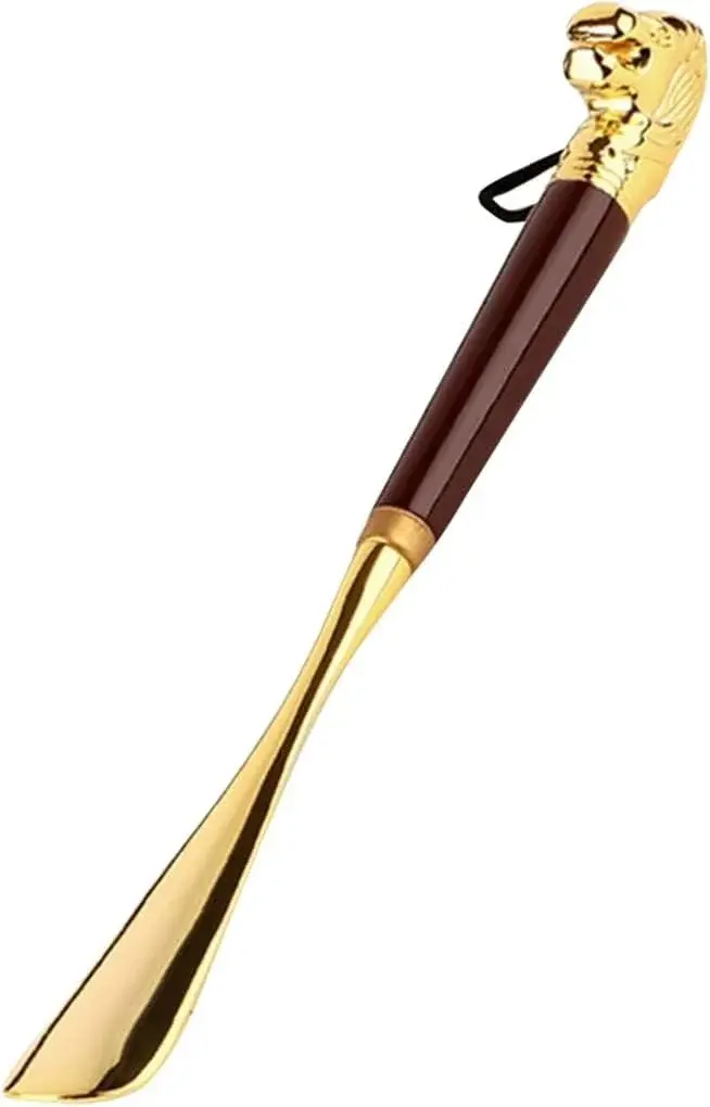 Long Handle Shoe Horn for Seniors - Premium Shoe Lifter & Helper, Includes Short Handle Option & Storage Bag, Easy Grip 31x3.5cm Design for Effortless Shoe Wearing