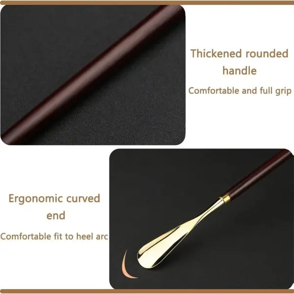 Long Handle Shoe Horn for Seniors - Premium Shoe Lifter & Helper, Includes Short Handle Option & Storage Bag, Easy Grip 31x3.5cm Design for Effortless Shoe Wearing