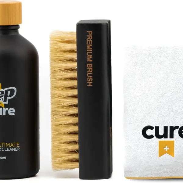 Crep Protect Sneaker Cleaner Kit - Deep Cleaning Shoe Cleaner for White Shoes, Leather, Suede, Nubuck & Canvas | Brush, Solution & Microfiber Cloth Included
