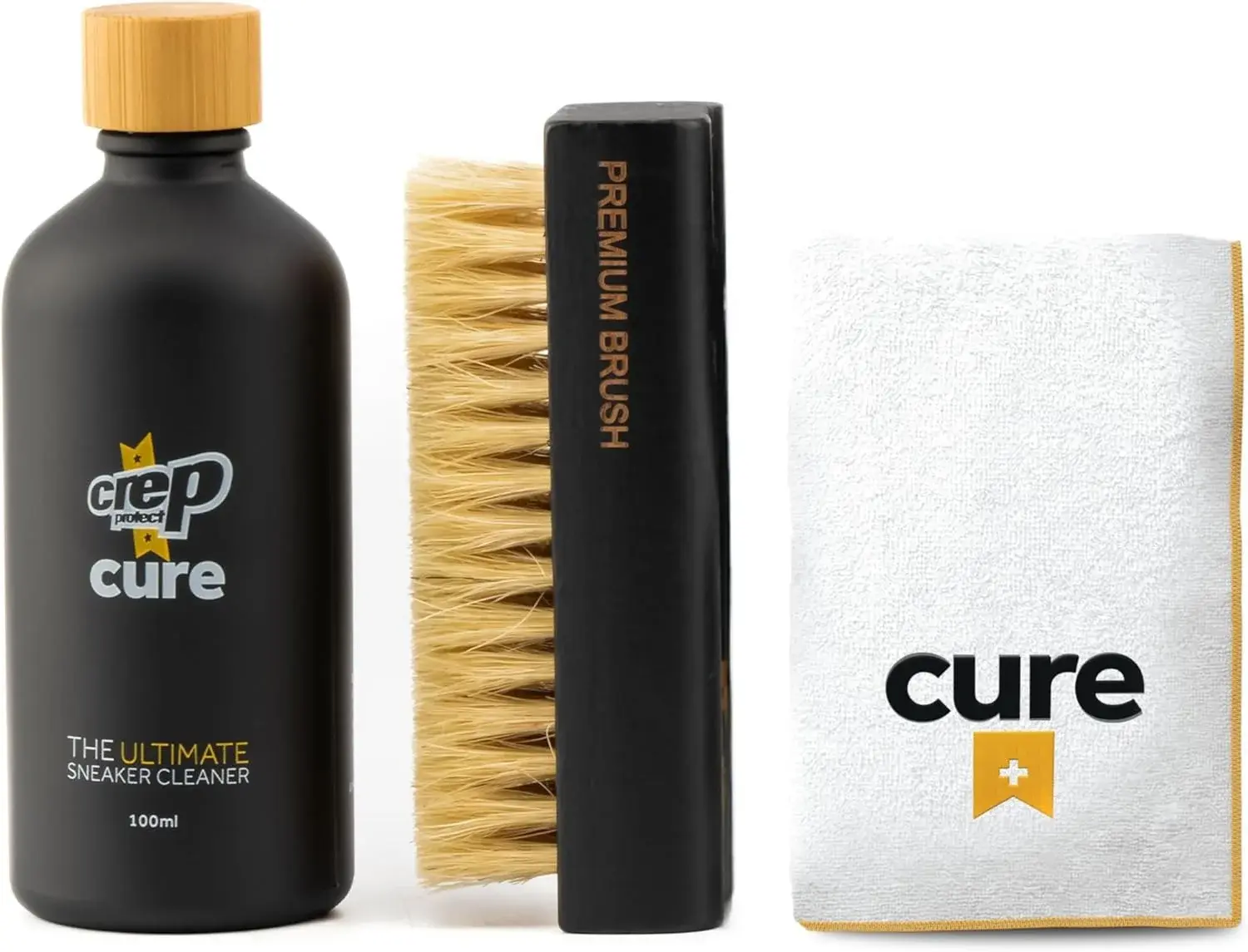 Crep Protect Sneaker Cleaner Kit - Deep Cleaning Shoe Cleaner for White Shoes, Leather, Suede, Nubuck & Canvas | Brush, Solution & Microfiber Cloth Included