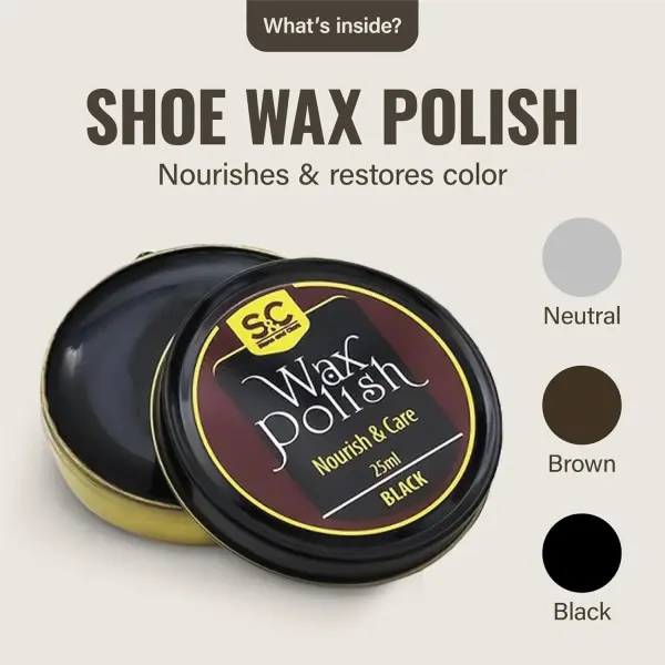 Stone and Clark Original Shoe Polish & Care Kit - Leather Shoe Shine Kit for Men & Women