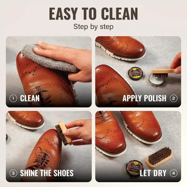 Stone and Clark Original Shoe Polish & Care Kit - Leather Shoe Shine Kit for Men & Women
