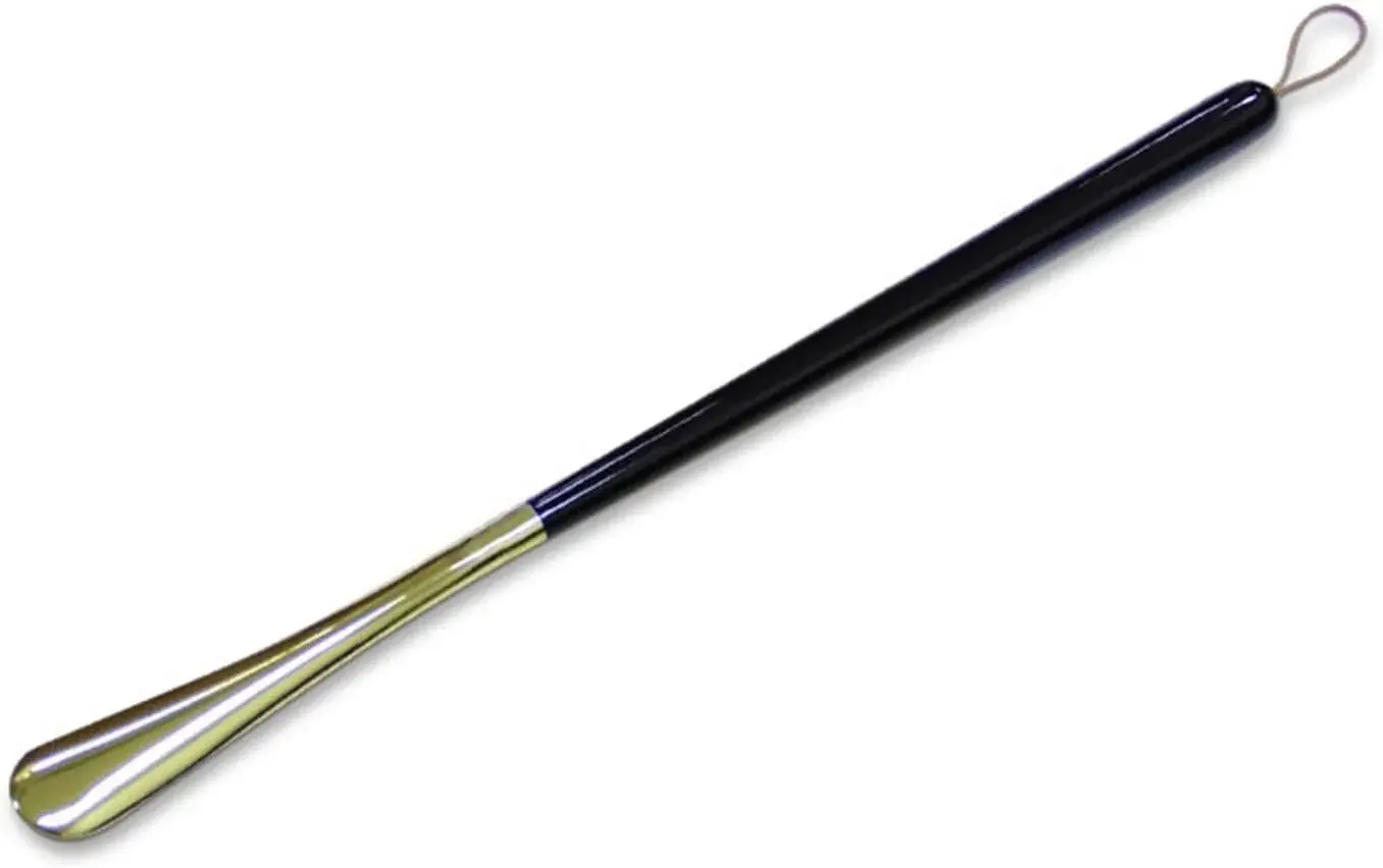 Extra Long 27.6 Inch Wooden Shoe Horn Boot Spoon Easy Wear Helper for Seniors Adults Men Women Kids Shoe Helper Shoe Spoon Boot Spoons Shoehorns,Gold