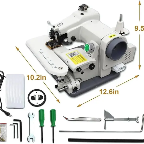 Portable Blind Stitch Hemming Sewing Embroidery Machine 1200rpm Speed 3-8mm Needle Pitch Hemming Pants Pedal 10 Needles