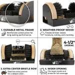 Boot Scraper, Outdoor Shoe Scrubber Cleaner, Heavy Duty Boot Brush, Deluxe Extra Wide