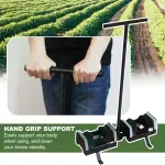 Double-Sided Boot Scraper with Stiff Bristles - Ultimate Mud Remover for Rain Boots, Hiking Shoes, and Cleats - Perfect for Farms, Gardens, and Outdoor Entrances