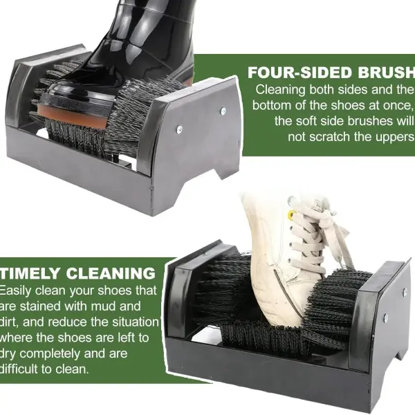 Double-Sided Boot Scraper with Stiff Bristles - Ultimate Mud Remover for Rain Boots, Hiking Shoes, and Cleats - Perfect for Farms, Gardens, and Outdoor Entrances