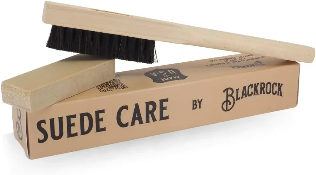 Blackrock Suede Care Kit, Horsehair Brush and Gum Eraser Block, Made in USA