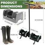 Double-Sided Outdoor Boot Scraper with Handle - Effective Mud Remover for Farms, Gardens, and Entrances - Universal Shoe Cleaning Tool for All Footwear