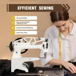 Hand Cobbler Sewing Machines, Leather Patcher Industrial Leather Sewing Machine Heavy Duty Shoe Repair Machine Sewing Speed 500stitches/Min for Sewing and Repairing Thick Materials