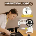 Hand Cobbler Sewing Machines, Leather Patcher Industrial Leather Sewing Machine Heavy Duty Shoe Repair Machine Sewing Speed 500stitches/Min for Sewing and Repairing Thick Materials