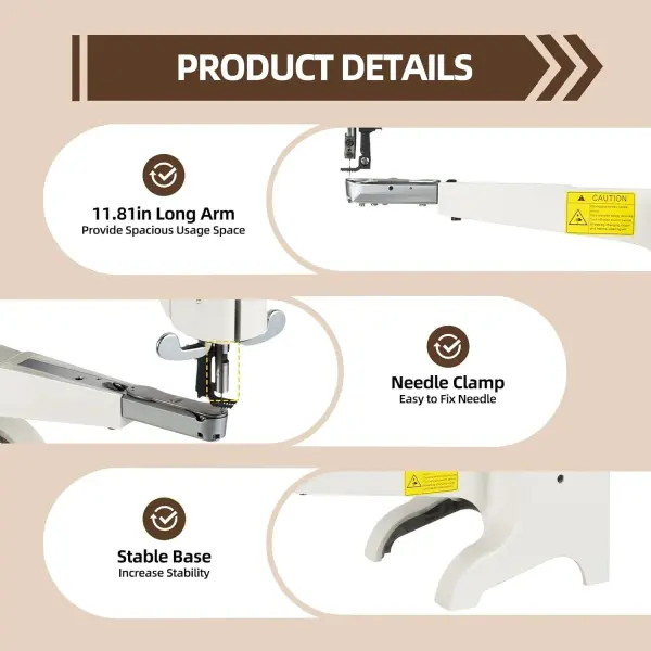 Hand Cobbler Sewing Machines, Leather Patcher Industrial Leather Sewing Machine Heavy Duty Shoe Repair Machine Sewing Speed 500stitches/Min for Sewing and Repairing Thick Materials