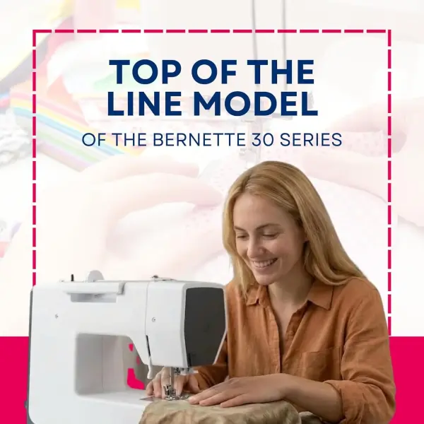 Bernette B38 Computerized Sewing Machine for Quilting & Embroidery with Free Tote Bag – Heavy-Duty, Portable with LCD Display for Seamless Stitching & Creative Sewing Projects