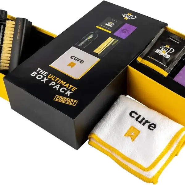 Crep Protect Shoe Care Pack - COMPACT Premium Sneaker Cleaning Kit with 9 x Sneaker Wipes, 1 x Suede & Nubuck Eraser, 3.38 Oz Cleaning Solution, Microfibre Cloth & Brush
