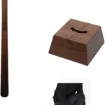 Long Handle Shoe Horn Boot Spoon Lightweight Wooden Easy Wear Helper for Seniors, Adults, Kids, Pregnant Women, Shoe Spoon Shoes Horn Boot Spoons Dressing Aid Tool,A75
