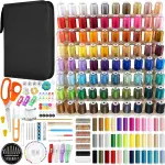 Bernette B79 6" x 10" Combo Sewing & Embroidery Machine with 123 Thread Spools, 200+ Accessory & Designs Package