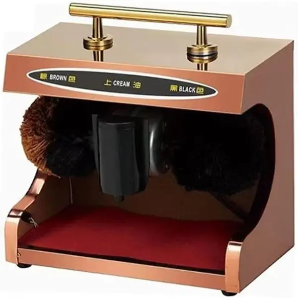Automatic Shoe Polisher Machine - Commercial Electric Cleaner for Hotels & Offices, Dual Brush Polishing & Dust Removal Kit for Leather Shine & Cleaning (Black) - Fast & Efficient Shoe Care