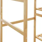 Natural Bamboo Clothes Rack 39.4 x 19.7 x 72.6 Inches, Ample Storage for Clothes Shoes Accessories, Durable Minimalist Design for Bedroom Hallway, Easy Care Versatile