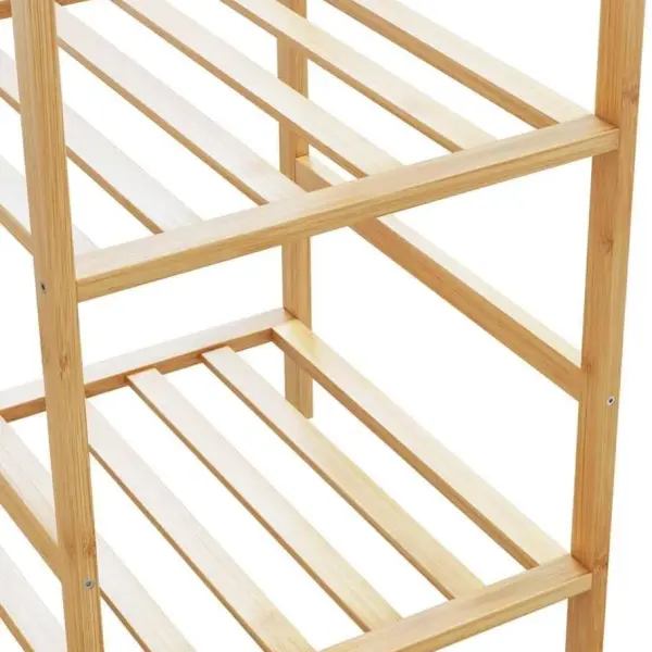 Natural Bamboo Clothes Rack 39.4 x 19.7 x 72.6 Inches, Ample Storage for Clothes Shoes Accessories, Durable Minimalist Design for Bedroom Hallway, Easy Care Versatile
