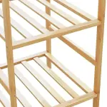 Natural Bamboo Clothes Rack 39.4 x 19.7 x 72.6 Inches, Ample Storage for Clothes Shoes Accessories, Durable Minimalist Design for Bedroom Hallway, Easy Care Versatile