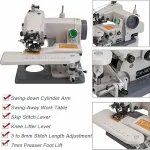 Portable Desktop Blind Hem Sewing Machine, Compact Stitcher for Dress Skirt Coat Curtain Repair, Professional Grade Invisible Stitching Tool for Home Tailoring and Fabric Projects