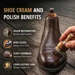 Eagle Shoe Cream Polish Kit – 3 Piece Boot & Shoe Polish with Shoe Cream, Shine Cloth & Applicator