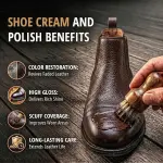 Eagle Shoe Cream Polish Kit – 3 Piece Boot & Shoe Polish with Shoe Cream, Shine Cloth & Applicator