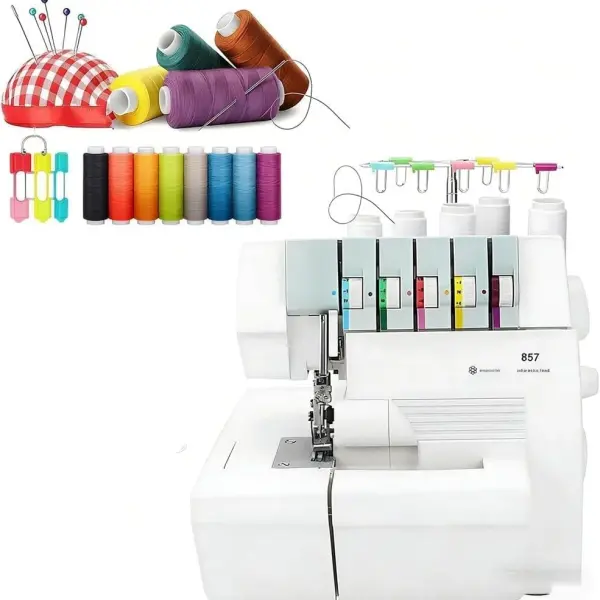 Digital Pressure Adjustment Coverstitch Sewing Machine, Industrial Adjustable Stitch Length, Precision Seam Sewing, Heavy-Duty Stitching for Professionals