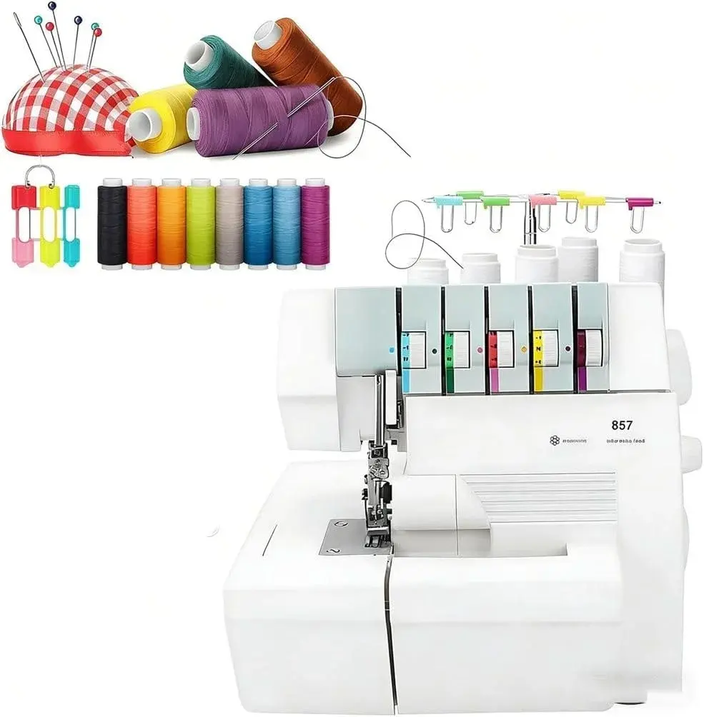 Digital Pressure Adjustment Coverstitch Sewing Machine, Industrial Adjustable Stitch Length, Precision Seam Sewing, Heavy-Duty Stitching for Professionals