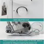 Digital Pressure Adjustment Coverstitch Sewing Machine, Industrial Adjustable Stitch Length, Precision Seam Sewing, Heavy-Duty Stitching for Professionals