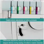 Digital Pressure Adjustment Coverstitch Sewing Machine, Industrial Adjustable Stitch Length, Precision Seam Sewing, Heavy-Duty Stitching for Professionals