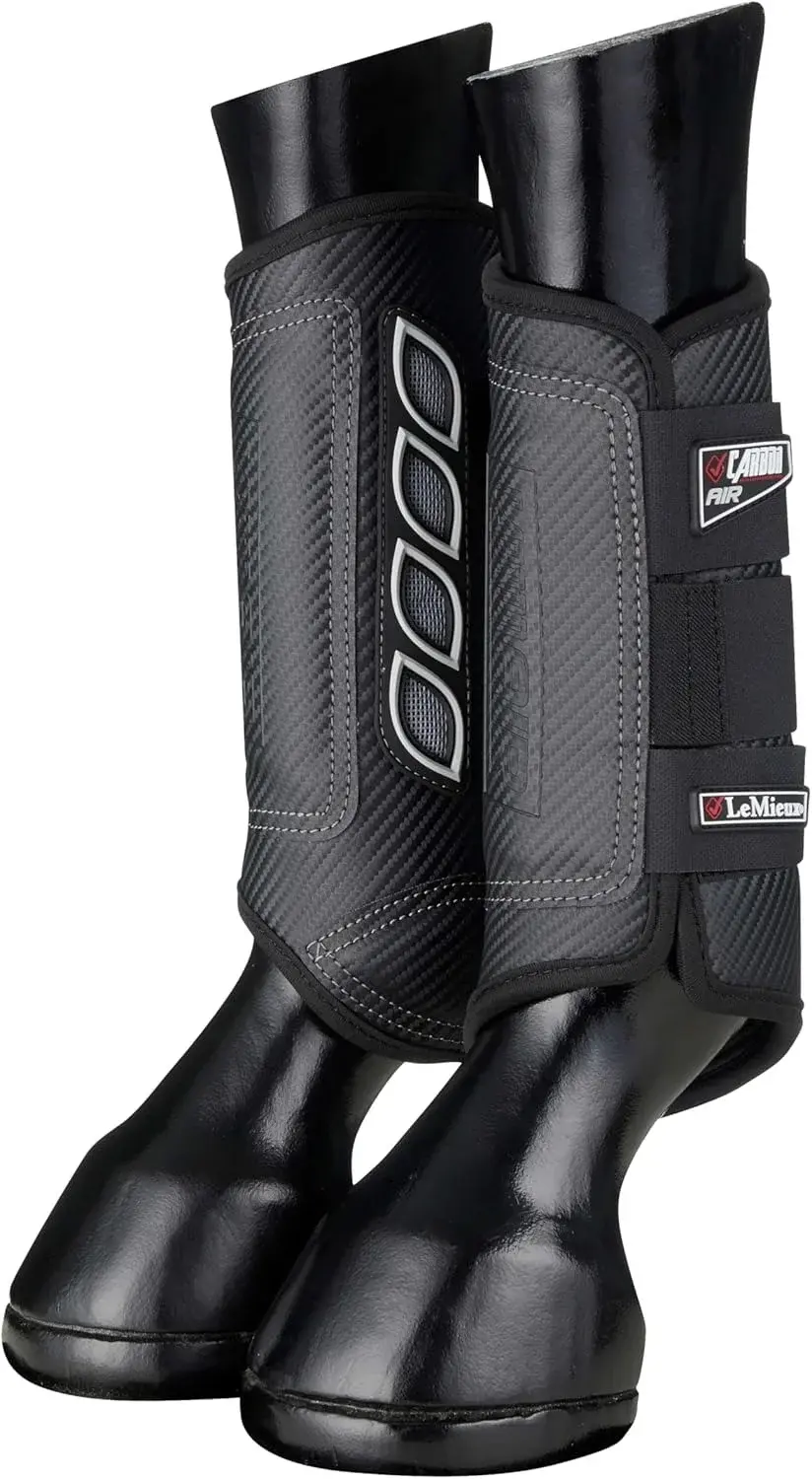 LeMieux Carbon Air XC Cross Country Hind Horse Boots - Protective Gear and Training Equipment - Equine Boots, Wraps & Accessories (Black/Medium)