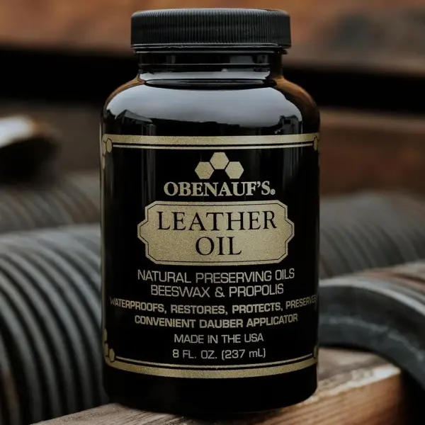 Obenauf's Leather Care Essentials Kit - 4oz Heavy Duty Leather Preservative - 8oz Leather Oil Leather Conditioner - 8oz Cleanit Leather Cleaner - Horsehair Brush - Cleaning Cloth