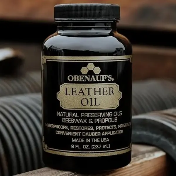 Obenauf's Leather Care Essentials Kit - 4oz Heavy Duty Leather Preservative - 8oz Leather Oil Leather Conditioner - 8oz Cleanit Leather Cleaner - Horsehair Brush - Cleaning Cloth