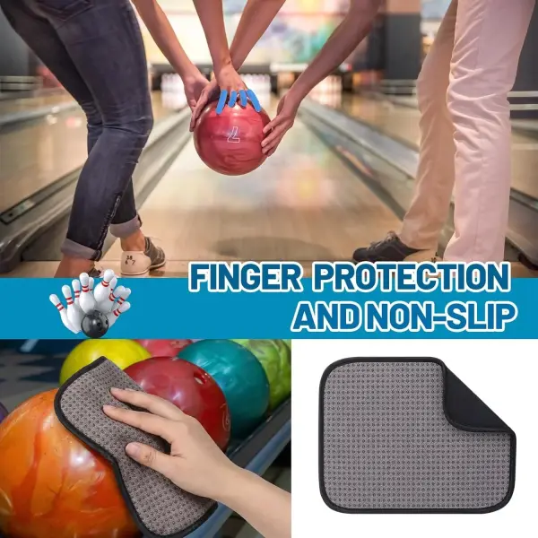 Geiserailie 36 Pcs Bowling Ball Basics Accessory Kits Gifts Wrist Support Brace Bowling Thumb Tape Shoe Protector Covers Ball Seesaw Microfiber Balls Polisher Towel for Sport Equipment