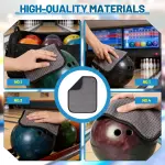 Geiserailie 36 Pcs Bowling Ball Basics Accessory Kits Gifts Wrist Support Brace Bowling Thumb Tape Shoe Protector Covers Ball Seesaw Microfiber Balls Polisher Towel for Sport Equipment