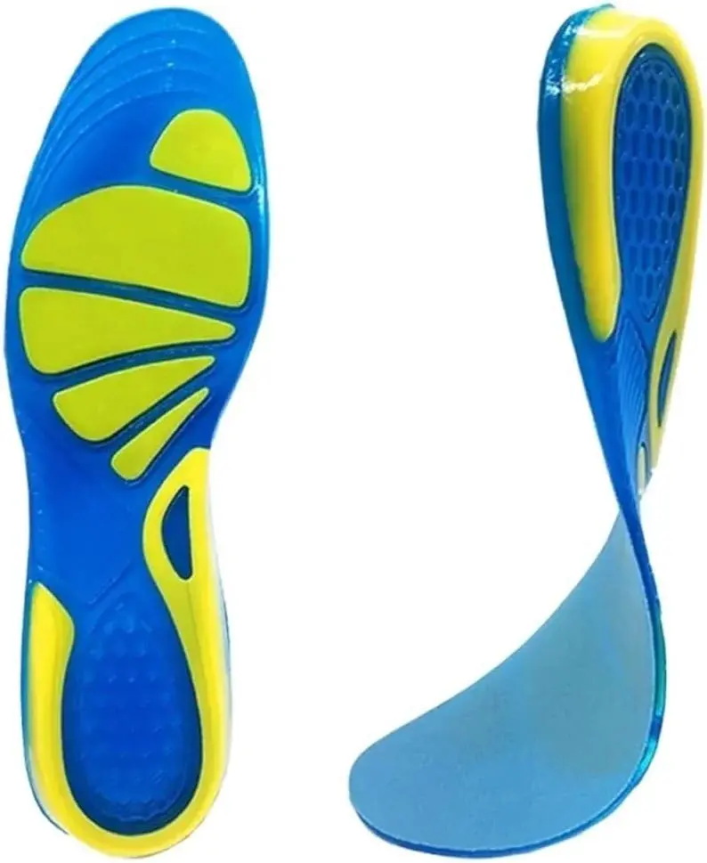JSEIAJB Sport Running Silicone Gel Insoles for Feet Man Women Massaging Shock Absorption Orthopedic Soles