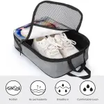 Watercolor Hamster Shoe Bag Travel Shoe Storage Pouch Portable Shoes Bags with Zipper Handle 13.7X9.4 In