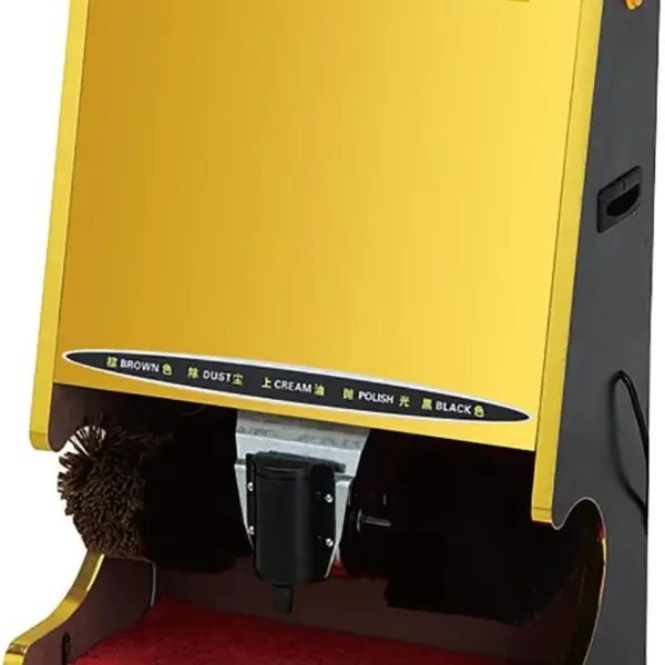 Electric Shoe Polisher Machine, 145W Fully Automatic Induction Shoe Polishing Machine, Stainless Steel Body, Polishing Fiber Soft Brush, Automatic Induction, for Home Hotel Bank