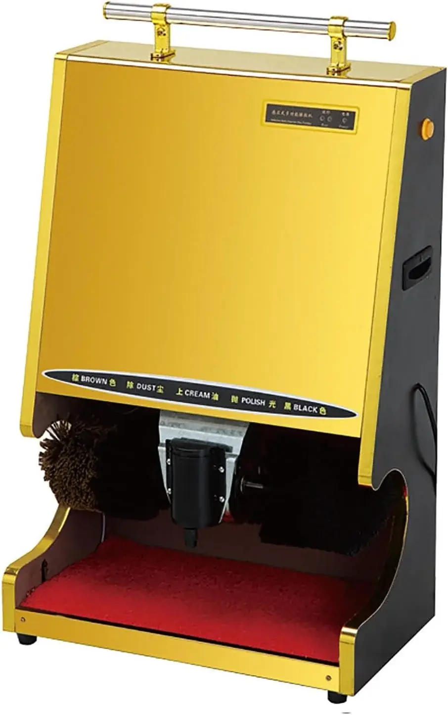 Electric Shoe Polisher Machine, 145W Fully Automatic Induction Shoe Polishing Machine, Stainless Steel Body, Polishing Fiber Soft Brush, Automatic Induction, for Home Hotel Bank